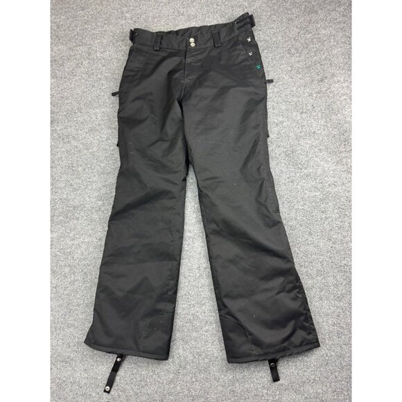 DNA Decente North America Ski Snow Pants Women's 12/L Black Waterproof Bootcut - Picture 1 of 9